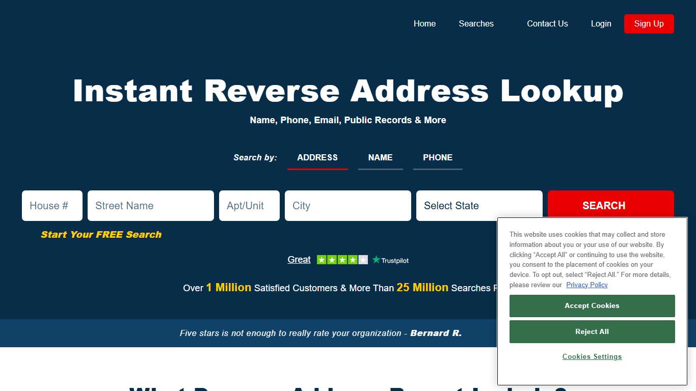 Reverse Address Lookup Online Address Search InfoTracer