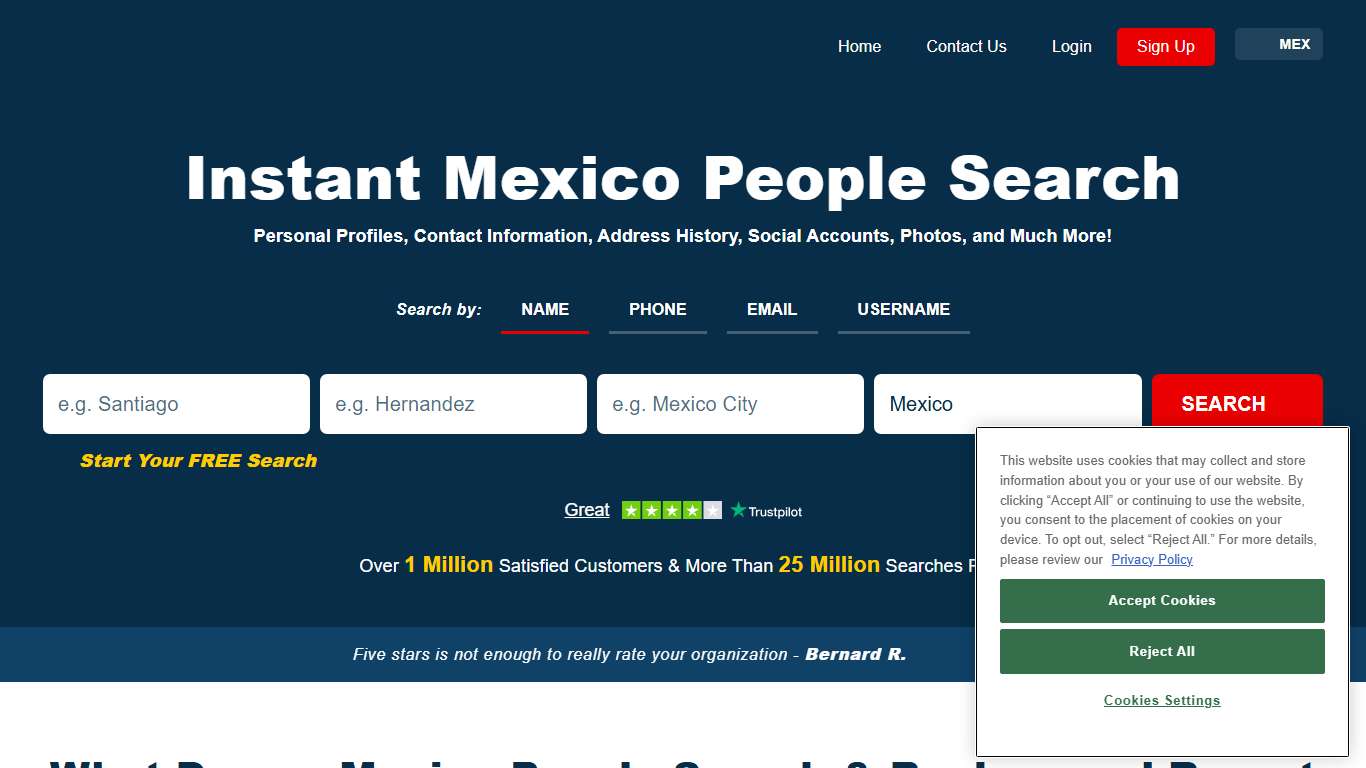 Mexico People Search – Phone Number Lookup & More – InfoTracer